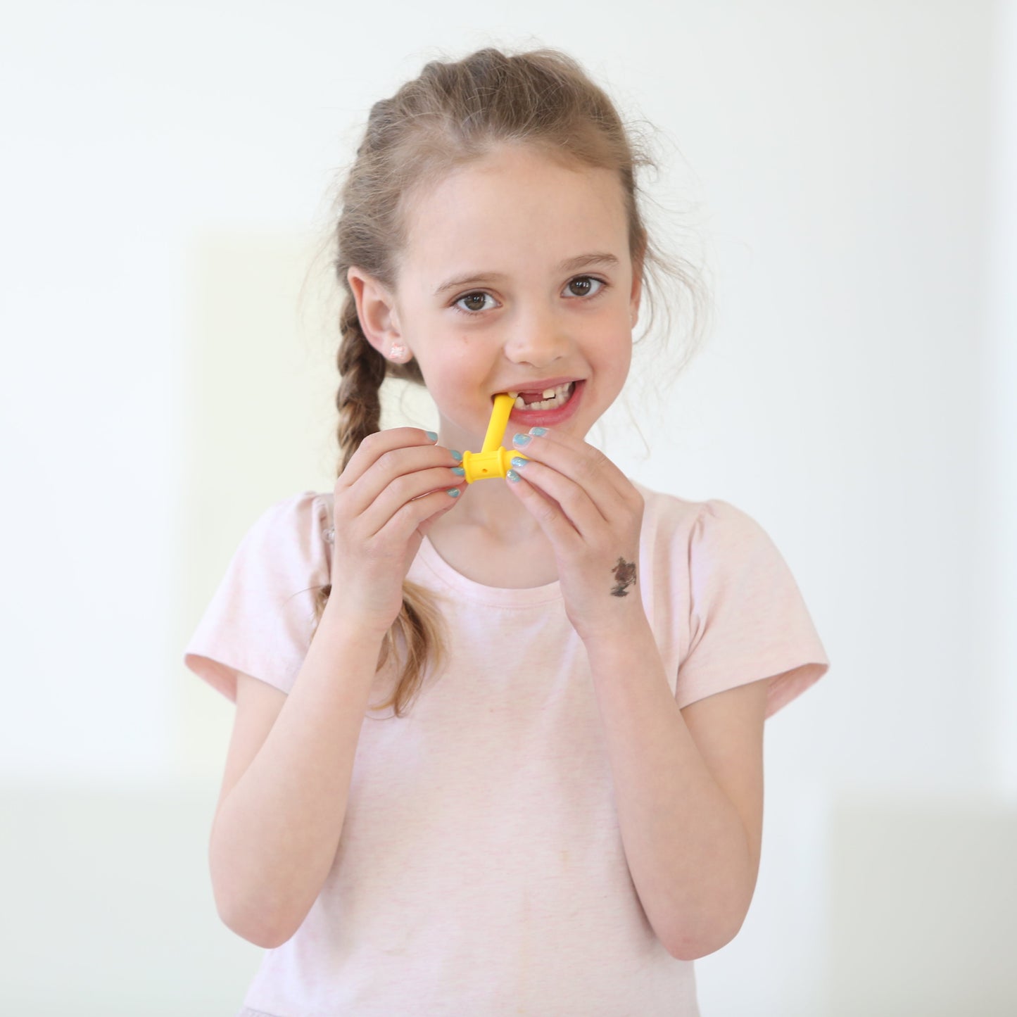 Chewy Tubes Yellow — gul tyggetube for munnmotorisk trening