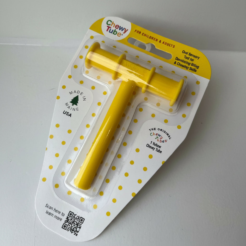 Chewy Tubes Yellow — gul tyggetube for munnmotorisk trening