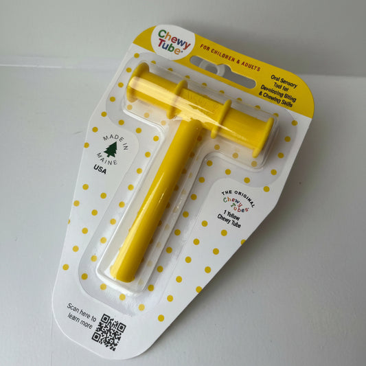 Chewy Tubes Yellow — gul tyggetube for munnmotorisk trening