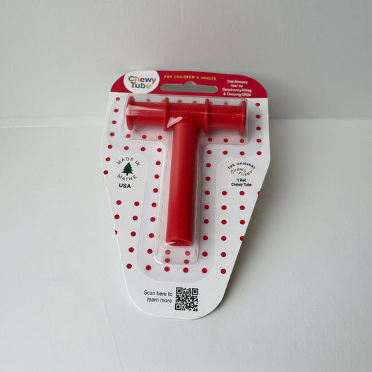 Chewy Tubes Red — rød tyggetube for munnmotorisk trening